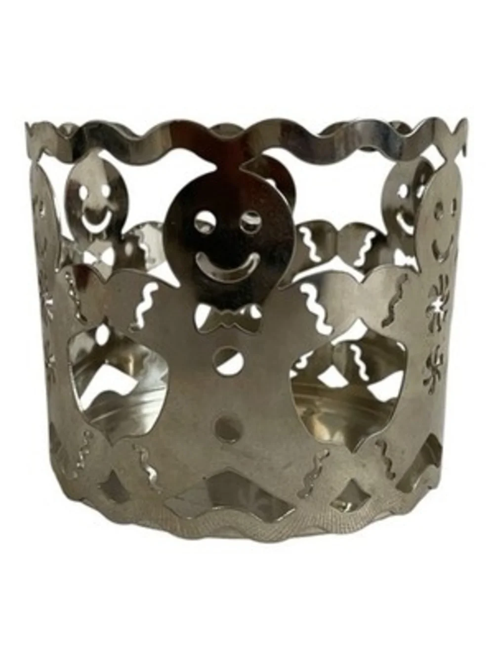 Slatkin & Co Bath & Body Works Gingerbread Man 3-Wick Candle Holder Sleeve 4